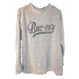Buc-ee's Oversized Blush Pink Rose Cozy Mock Neck Sweater Bucees Logo Size Small